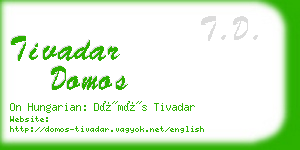 tivadar domos business card